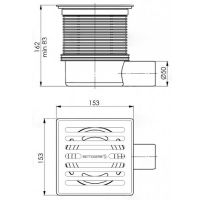 Душевой трап Bettoserb с решеткой Хром глянцевый арт-14702509 — фото 5, Трапы для душа