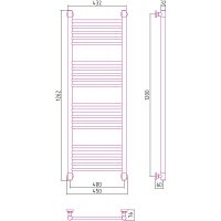 Водяной полотенцесушитель Сунержа Богема+ прямая 1200х400 Черный матовый арт-31-0220-1240 — фото 3, Водяные полотенцесушители