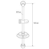 Товар: Душевая штанга Melodia della vita Standard Middle Хром арт-MKP20118BL - фото 4 Душевая штанга Melodia della vita Standard Middle Хром арт-MKP20118BL — фото 4, Штанги для душа