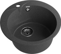 GRANFEST Мойка RONDO 480 1-чаша D-475мм графит арт.GF- арт-R-480 графит — фото 1, Кухонные мойки