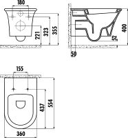 Товар: Унитаз Creavit подвесной Белый без сиденья арт-MO320-11CB00E-0000 - фото 3 Унитаз Creavit подвесной Белый без сиденья арт-MO320-11CB00E-0000 — фото 3, Подвесные унитазы