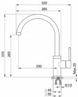 Granula-, СМЕСИТЕЛЬ КУХОННЫЙ арт-2125, СЛАНЕЦ — фото 3, Смесители для кухни