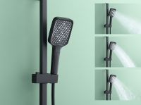 Душевая система Raglo Черная матовая арт-R02.24.06 — фото 5, Душевые стойки