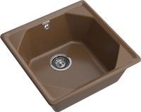 GRANFEST Мойка UNIQUE 500 1-чаша 500*500мм терракот арт.GF- арт-U-500 терракот — фото 1, Кухонные мойки