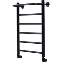 Водяной полотенцесушитель Comfysan Capri W-6 60x40 с полкой Черный матовый арт-012724 — фото 1, Водяные полотенцесушители