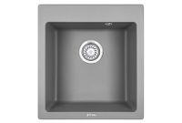 Granula-, кухонная мойка, кварц арт-4651, АЛЮМИНИУМ — фото 1, Кухонные мойки