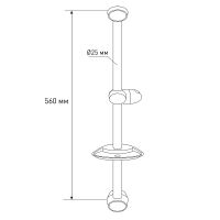 Товар: Душевая штанга Melodia della vita Standard Middle Хром арт-MKP20116BL - фото 2 Душевая штанга Melodia della vita Standard Middle Хром арт-MKP20116BL — фото 2, Штанги для душа
