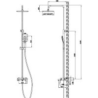 Душевая система ESKO Singapore black Черная матовая арт-ST300BL — фото 4, Душевые стойки