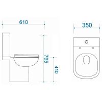 Унитаз компакт Maretti Katrina с бачком и сиденьем Микролифт арт-KA10NBM71-844 — фото 2, Напольные унитазы