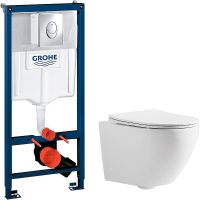 Товар: Комплект унитаза CeramaLux 2197 с инсталляцией Grohe Rapid SL 38721001 с сиденьем Микролифт и клавиш арт-2197+38721001 - фото 1 Комплект унитаза CeramaLux 2197 с инсталляцией Grohe Rapid SL 38721001 с сиденьем Микролифт и клавиш арт-2197+38721001 — фото 1, Комплекты унитаз + инсталляция