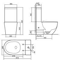 Товар: Унитаз компакт Iberica Blanca Bilbao Alto с бачком и сиденьем Микролифт арт-IB.BLA.121.1B1 - фото 5 Унитаз компакт Iberica Blanca Bilbao Alto с бачком и сиденьем Микролифт арт-IB.BLA.121.1B1 — фото 5, Напольные унитазы