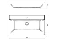 Раковина Florentina Астория 80 Белая арт-10.170.00800.001 — фото 2, Раковины встраиваемые сверху