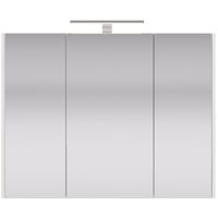 Шкаф зеркальный PRIME, 90 см, 3 дверцы, 6 стеклянных полок, белый арт-99.9306 — фото 13, Зеркальные шкафы в ванную