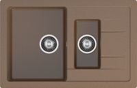 GRANFEST Мойка QUADRO 775KL 1,5-чаши+крыло 765*495мм терракот арт.GF- арт-Q-775KL терракот — фото 2, Кухонные мойки