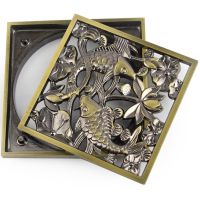 Решетка для трапа Bronze de Luxe Рыбы 10x10 Бронза арт-21980 — фото 2, Трапы для душа