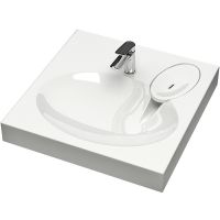 Раковина Reflection Gamma 60 на стиральную машину Белая арт-RX6060GM — фото 1, Раковины на стиральную машину