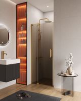 Душевая дверь в нишу CEZARES арт-SLIDER-B-1-70/80-BR-BORO — фото 1, Распашные душевые двери