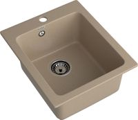 GRANFEST Мойка PRACTIK 505 1-чаша 505*427мм песочный арт.GF- арт-P-505 песочный — фото 1, Кухонные мойки