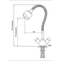 Смеситель для кухни Melodia della vita Retro Хром арт-MDV32311 — фото 5, Смесители для кухни