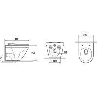 Унитаз биде Laguraty подвесной с сиденьем Микролифт арт-YL038S — фото 6, Подвесные унитазы