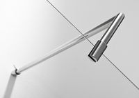 Душевая дверь Roca Metropolis 140 профиль Хром стекло прозрачное арт-MP3414012M — фото 9, Распашные душевые двери