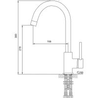 Смеситель для кухни Aringa Вико Черный арт-AR02018BL — фото 4, Смесители для кухни
