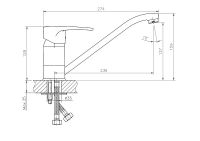 Смеситель для кухни Haiba Хром арт-HB4265 — фото 2, Смесители для кухни