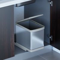 Система сортировки мусора ALBIO 10 1X16 L серый пластик/нержавеющая сталь ALVEUS, арт-227980.0 — фото 1, Системы сортировки мусора