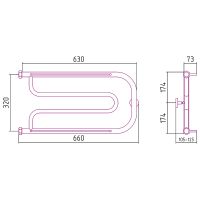 Товар: Водяной полотенцесушитель Сунержа Гусли+ 320х650 с двумя полками Хром арт-00-4010-3265 - фото 7 Водяной полотенцесушитель Сунержа Гусли+ 320х650 с двумя полками Хром арт-00-4010-3265 — фото 7, Водяные полотенцесушители