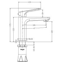 Смеситель для раковины Raglo Хром арт-R51.10 — фото 11, Смесители для раковины
