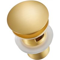 Донный клапан Milacio Ultra click-clack Брашированное золото арт-MCU.050.GD — фото 3, Донные клапаны