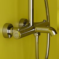 Душевая система Sancos Game с термостатом Хром арт-SC3001CH — фото 9, Душевые стойки