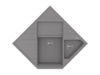 Florentina Мойка "Бомбей", серый шелк FS арт-20.375.J0900.307 — фото 1, Кухонные мойки