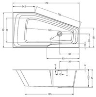 Акриловая ванна Riho Rething Space 170х90 L (BR1600500000000) без гидромассажа арт-B114001005 — фото 2, Акриловые ванны