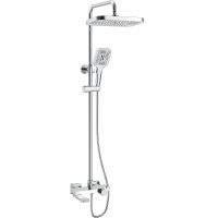 Душевая система Rose R18 с термостатом Хром арт-R1896 — фото 1, Душевые стойки