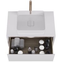 Товар: Тумба INSIGHT, 80 см, подвесная, стеклянная столешница с отверстиями для установки накладного умывал арт-99.9200 - фото 11 Тумба INSIGHT, 80 см, подвесная, стеклянная столешница с отверстиями для установки накладного умывал арт-99.9200 — фото 11, Тумбы под раковину