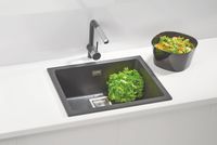 Мойка для кухни ALVEUS QUADRIX 50 GRANITAL+ STEEL-G04M 560X460X200 с сифоном 1133398, арт-1108037.0 — фото 3, Кухонные мойки