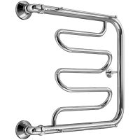 Водяной полотенцесушитель Melodia della vita Foxtrot Plus 50x50х1 с полкой Полированная ст арт-MTRFP5050 — фото 1, Водяные полотенцесушители