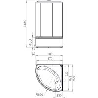 Товар: Душевая кабина Melodia della vita Jive 90x90 без гидромассажа арт-MB02006 - фото 2 Душевая кабина Melodia della vita Jive 90x90 без гидромассажа арт-MB02006 — фото 2, Душевые кабины