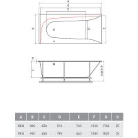 Акриловая ванна Vayer Boomerang 180x80 L без гидромассажа арт-Гл000010188 — фото 8, Акриловые ванны
