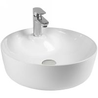 Раковина-чаша Bond 43 Белая глянцевая арт-S03-430 — фото 1, Раковины накладные