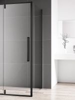 Душевая стенка AQUAme 80 профиль Черный матовый стекло прозрачное арт-AQM7111-2 — фото 5, Боковые стенки