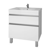 Тумба GRACE PLUS, 70 см, подвесная/напольная, 2 ящика, с опорами, белый глянец арт-99.0905 — фото 1, Тумбы под раковину