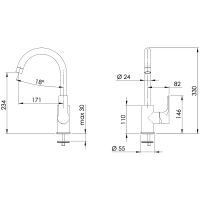 Товар: Смеситель для кухни Remer Energy Черный матовый арт-EY72NO - фото 3 Смеситель для кухни Remer Energy Черный матовый арт-EY72NO — фото 3, Смесители для кухни