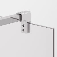 Душевая перегородка Ambassador Walk-in 90х200 профиль Хром стекло прозрачное с матовой лини арт-15034128 — фото 3, Душевые перегородки