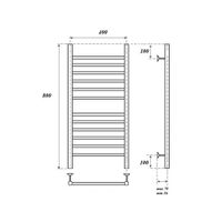 Водяной полотенцесушитель Point Аврора П12 400x800 Хром арт-PN10148S — фото 3, Водяные полотенцесушители
