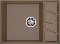 GRANFEST Мойка VERTEX 680L 1-чаша+крыло 680*500мм терракот арт.GF- арт-V-680L терракот — фото 2, Кухонные мойки