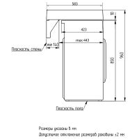 Раковина Azario Beta 60 на стиральную машину Белая арт-CS00078301 — фото 2, Раковины на стиральную машину