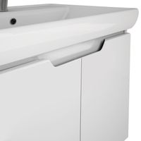 Тумба Q (D), 70 см, подвесная, 2 дверцы, белый глянец арт-99.1002 — фото 10, Тумбы под раковину