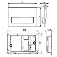 Клавиша смыва Roca Active B01 Хром матовый арт-8901170B2 — фото 2, Кнопки смыва